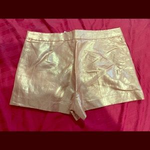 New metallic rose gold J.Crew shorts